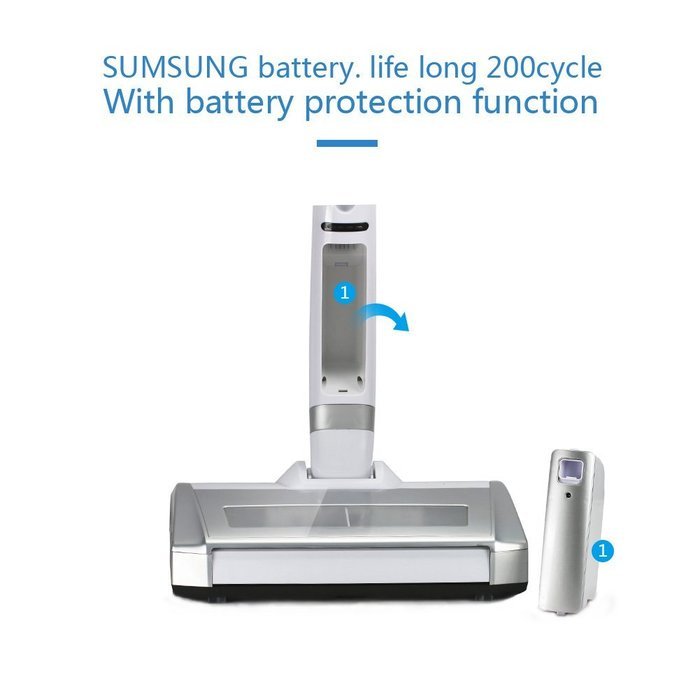 High Power Cordless Vacuum Cleaner, Upright Vacuum Cleaner with Light Weight, white N3