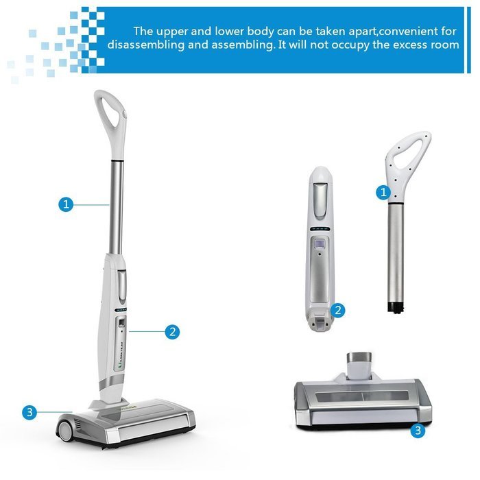 High Power Cordless Vacuum Cleaner, Upright Vacuum Cleaner with Light Weight, white N5