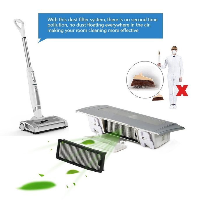 High Power Cordless Vacuum Cleaner, Upright Vacuum Cleaner with Light Weight, white N8