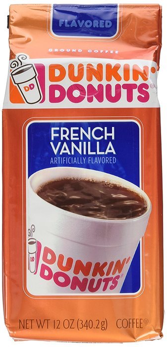 Dunkin Donuts Ground Coffee 12oz. (Pack of 2) (French Vanilla)