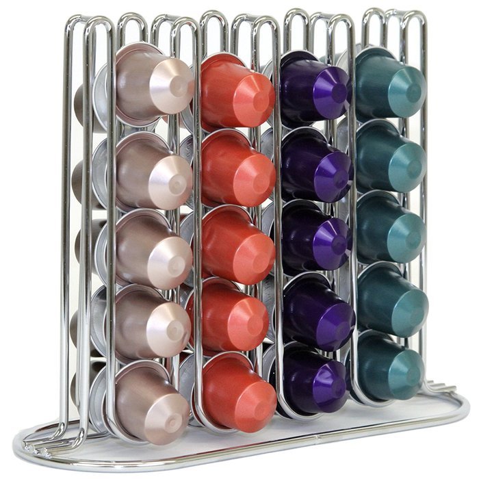 Slim and Sleek Coffee Pod Holder and Organizer for 40 Coffee Pods for Nespresso Creamer