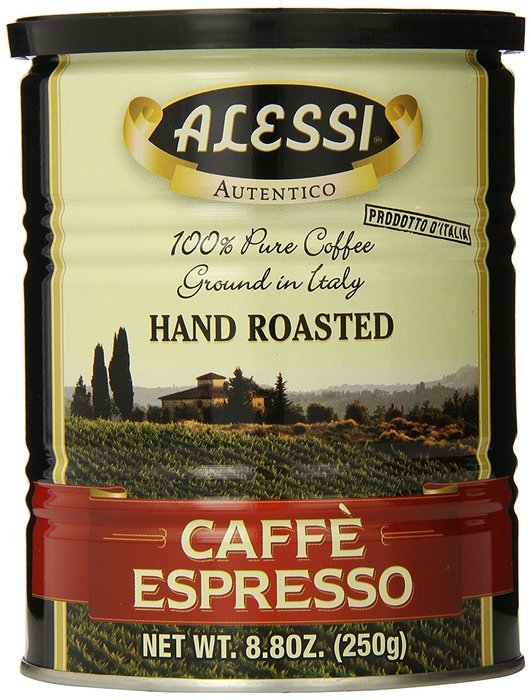 Alessi Espresso Ground Coffee, 8.8-Ounce Cans (Pack of 6)