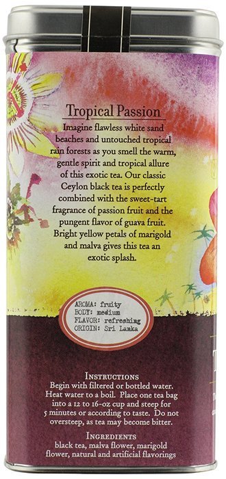 The Coffee Bean & Tea Leaf, Tea, Hand-Picked Tropical Passion, 20 Count Tin N2