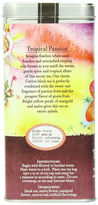 The Coffee Bean & Tea Leaf, Tea, Hand-Picked Tropical Passion, 20 Count Tin N4