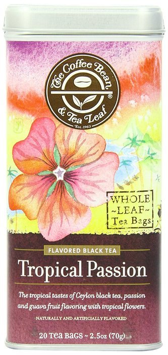 The Coffee Bean & Tea Leaf, Tea, Hand-Picked Tropical Passion, 20 Count Tin N7
