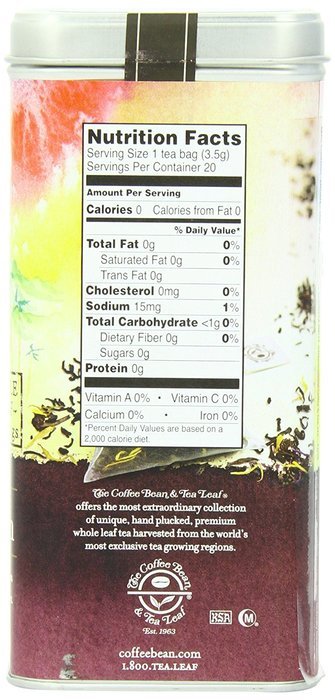 The Coffee Bean & Tea Leaf, Tea, Hand-Picked Tropical Passion, 20 Count Tin N8