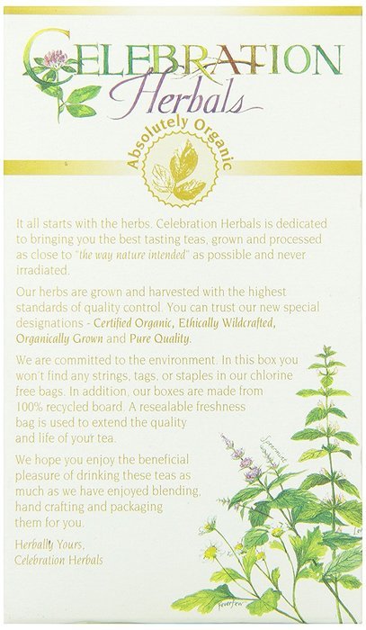 Celebration Herbals Teabags Herbal Tea Bilberry Leaf Organic, 24 Bags N3
