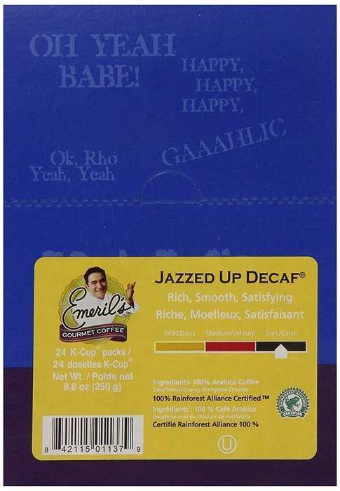 Emeril's Jazzed Up Decaf Coffee, K-Cup Portion Pack for Keurig Brewers 24-Count N6