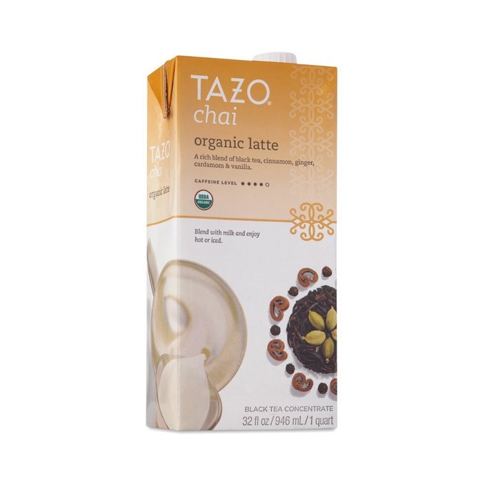 Tazo Chai Organic Tea Latte Concentrate 32-ounce Boxes Pack of 3