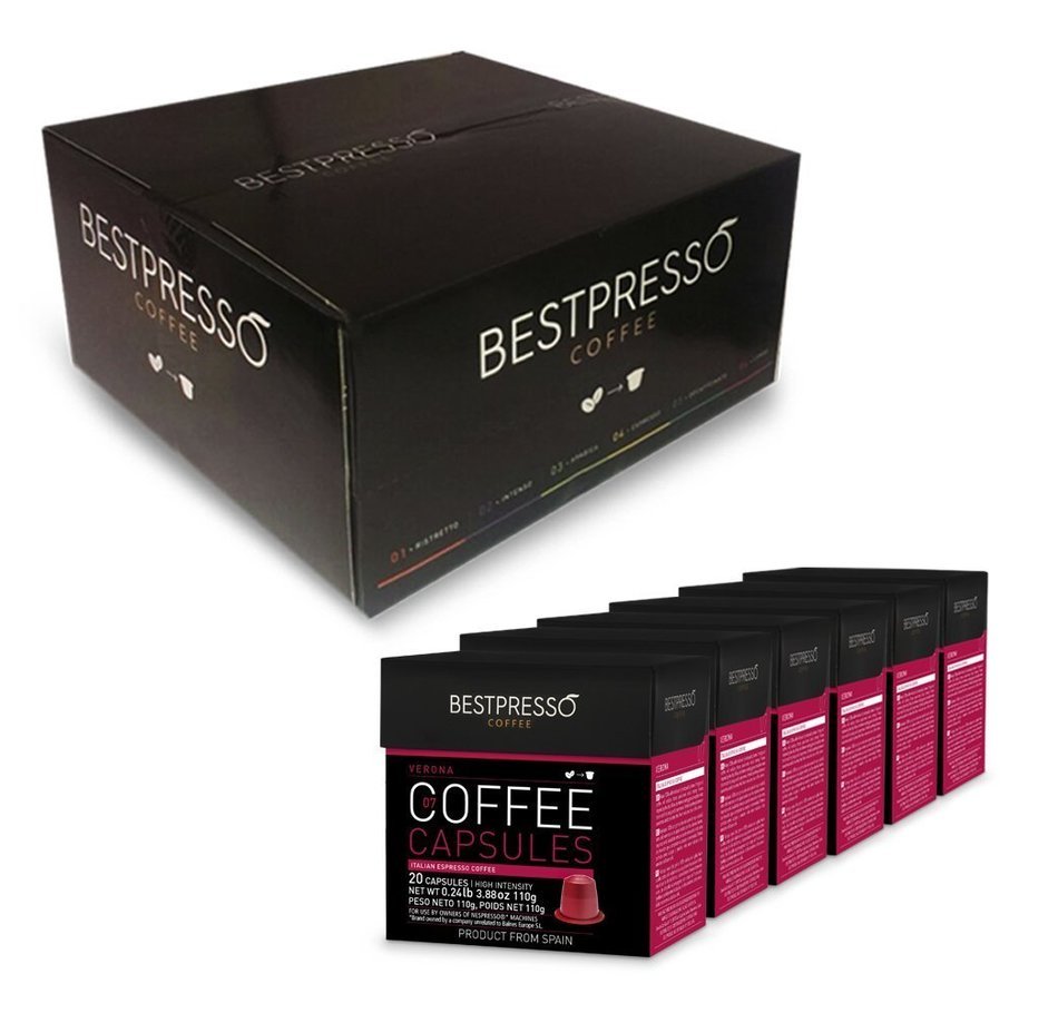 20 Bestpresso Nespresso Compatible Gourmet Coffee Capsules - Nespresso Pods Alternative: Espresso Blend Natural... N32