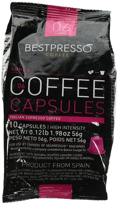 20 Bestpresso Nespresso Compatible Gourmet Coffee Capsules - Nespresso Pods Alternative: Espresso Blend Natural... N33
