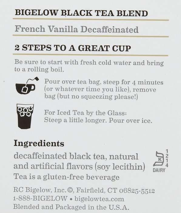 Bigelow Decaf French Vanilla Tea Bags - 20 ct - 3 pk