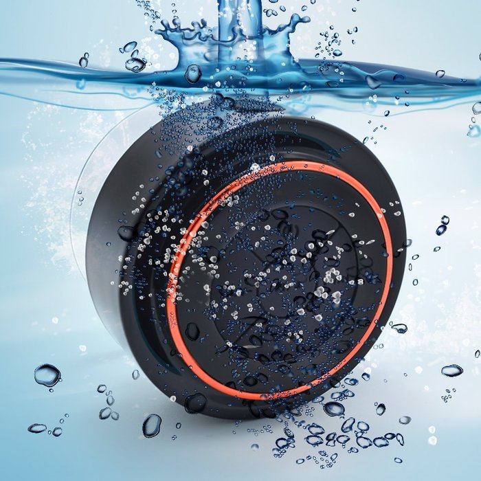 Bluetooth Shower Speaker,DLAND Waterproof Shockproof Wireless Bluetooth Stereo Speaker Built-in Mic for Speakerphone-Portable... N16