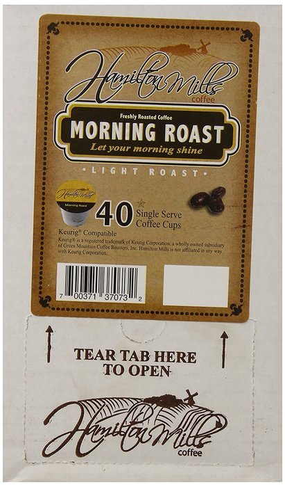 Hamilton Mills Toasted Cinnamon, Single-Cup coffee for Keurig K-Cup Brewers, 40 Count N4