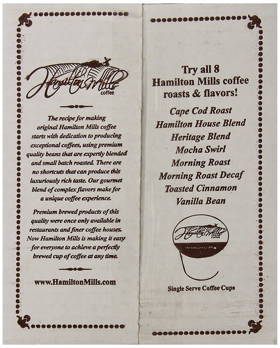 Hamilton Mills Toasted Cinnamon, Single-Cup coffee for Keurig K-Cup Brewers, 40 Count N5