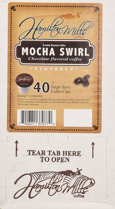 Hamilton Mills Toasted Cinnamon, Single-Cup coffee for Keurig K-Cup Brewers, 40 Count N7