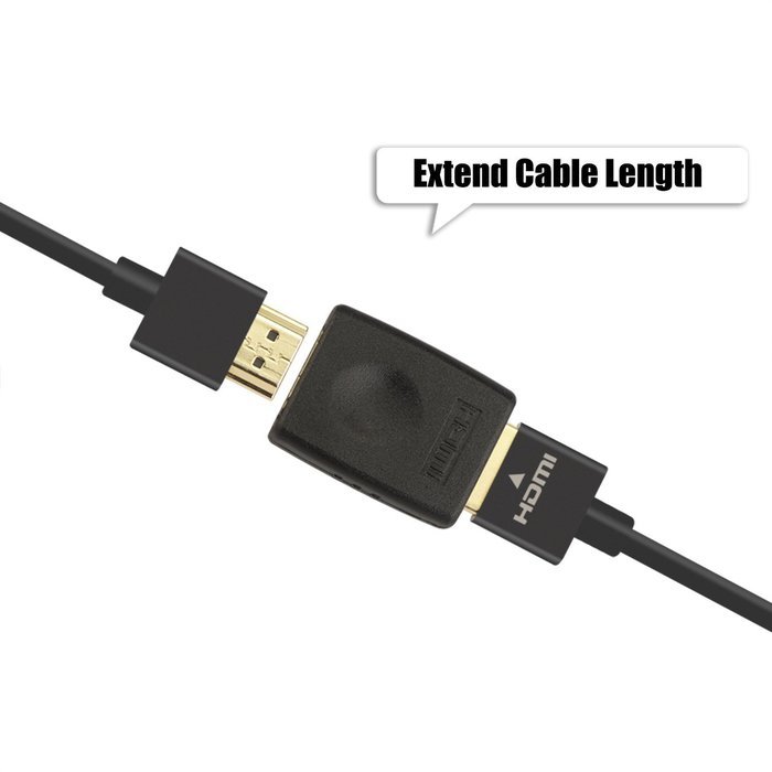 VCE (2 PACK) HDMI Female to Female Adapter Gold Plated High Speed HDMI Female Coupler 3D&4K Resolution N2