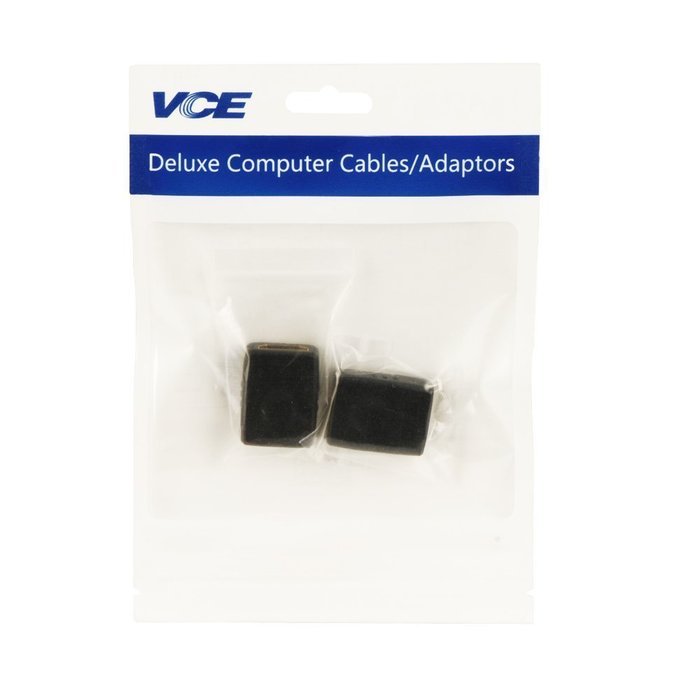 VCE (2 PACK) HDMI Female to Female Adapter Gold Plated High Speed HDMI Female Coupler 3D&4K Resolution N3