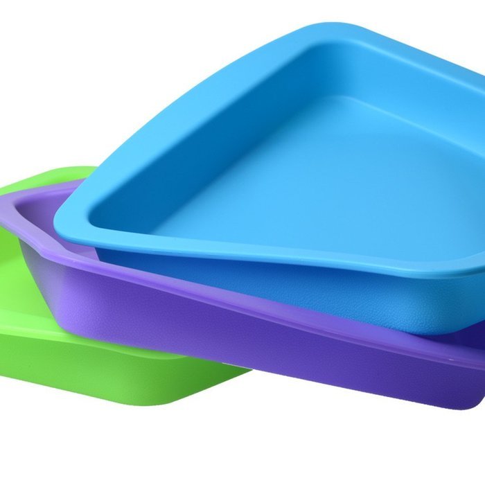 Wax Deep Dish Container Tray - Bulk Set of 3 - Assorted Colors N3