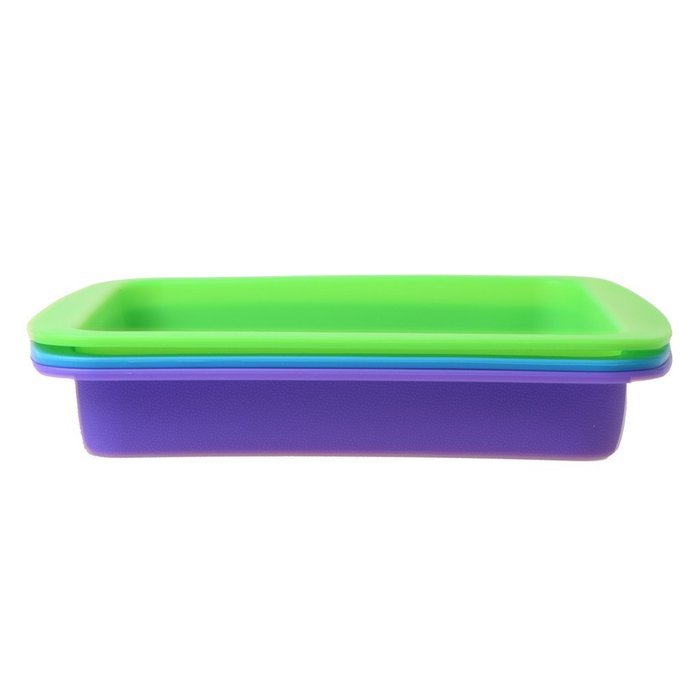 Wax Deep Dish Container Tray - Bulk Set of 3 - Assorted Colors N6