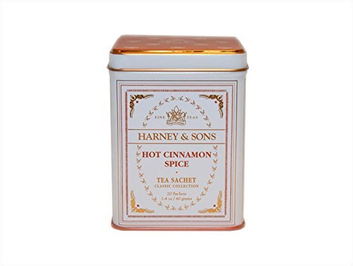Harney & Sons Classic Hot Cinnamon Spice Tea, 20 Tea Sachets (Pack of 4)