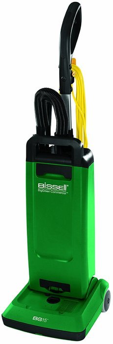 BISSELL BigGreen Commercial Bagged Upright Vacuum, 6L Bag Capacity, 12" Cleaning Path, Green