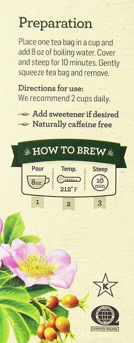 Alvita Organic Rose Hips Herbal Tea Bags, 24 Count N2