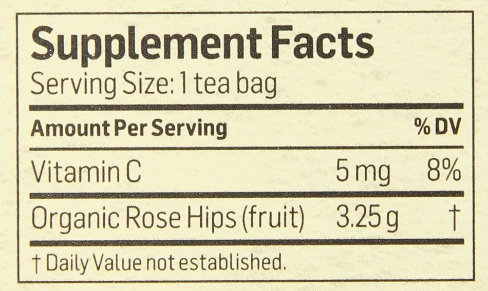 Alvita Organic Rose Hips Herbal Tea Bags, 24 Count N5