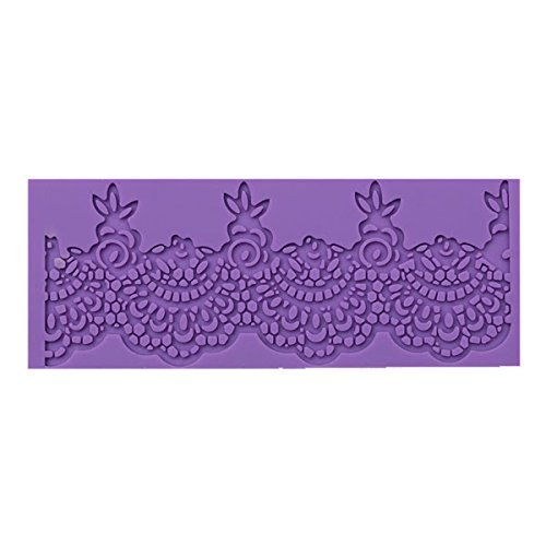 Vak Stampo In Silicone Per Pizzo Torte 39 Cm | Tappetino Da Forno Con Motivi Floreali | Stampi Per Cioccolato E Fondente Fai Da Te
