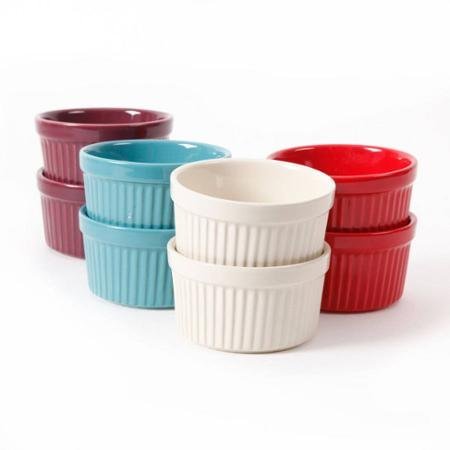 Woman Flea Market Solid 9 Oz Ramekins, Solid Colors, Set of 8 N5