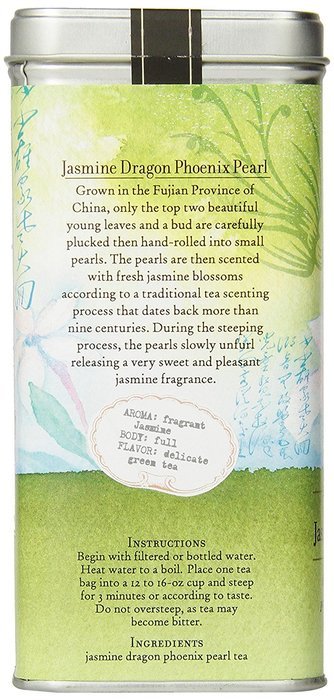 The Coffee Bean & Tea Leaf, Tea, Jasmine Dragon Phoenix Pearl, 20 Count Tin, 2.11oz N4