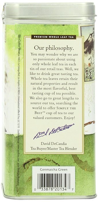 The Coffee Bean & Tea Leaf, Tea, Jasmine Dragon Phoenix Pearl, 20 Count Tin, 2.11oz N9