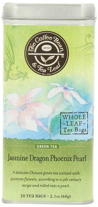 The Coffee Bean & Tea Leaf, Tea, Jasmine Dragon Phoenix Pearl, 20 Count Tin, 2.11oz N12