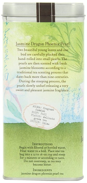 The Coffee Bean & Tea Leaf, Tea, Jasmine Dragon Phoenix Pearl, 20 Count Tin, 2.11oz N15