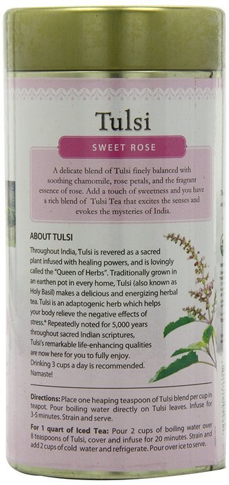 Organic India Tulsi Tea, Loose Leaf, Sweet Rose, 3.5 Ounce N4