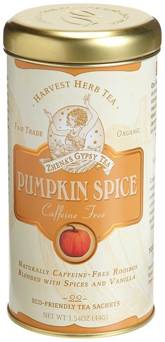 Zhena's Gypsy Tea, Vanilla Pumpkin Spice Harvest Herb Tea, 1.54 Oz, 22 Count Tea Sachet N5