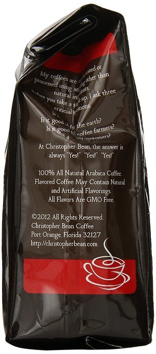 Christopher Bean Coffee Flavored Decaffeinated Ground Coffee, Chocolate Raspberry Tiramisu, 12 Ounce N2