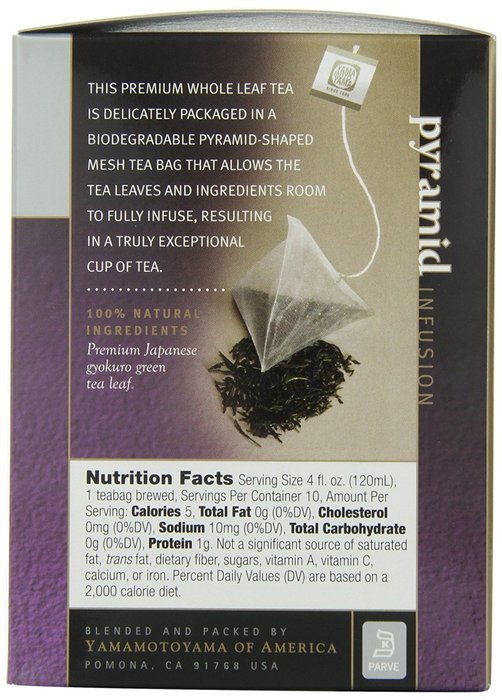 Yamamotoyama Gyokuro Green (Tea Pyramid Bag), 0.81-Ounce Boxes (Pack of 2) N2