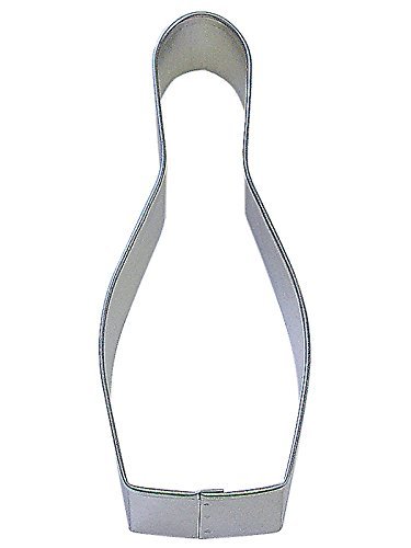 CybrTrayd R&M Bowling Pin Tinplated Steel Cookie Cutter, 5-Inch, Silver, Bulk Lot of 12