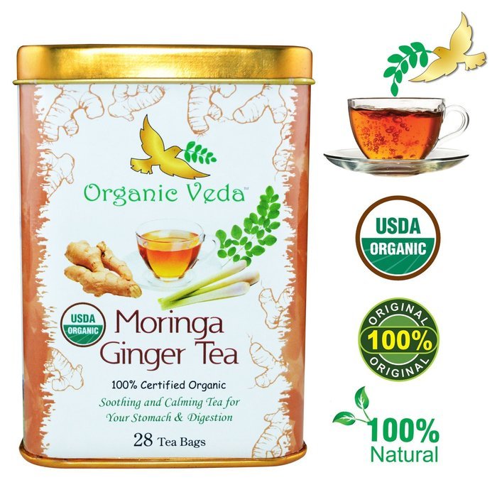 Organic Moringa Weight Loss Tea (28 Potent Tea Bags). Herbal Tea with Weight Loss properties. USDA Certified Organic... N10