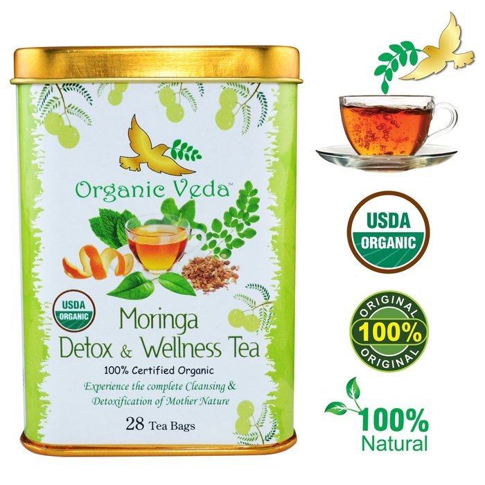 Organic Moringa Weight Loss Tea (28 Potent Tea Bags). Herbal Tea with Weight Loss properties. USDA Certified Organic... N14