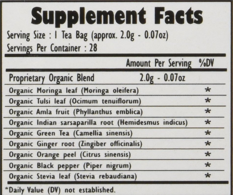 Organic Moringa Weight Loss Tea (28 Potent Tea Bags). Herbal Tea with Weight Loss properties. USDA Certified Organic... N17