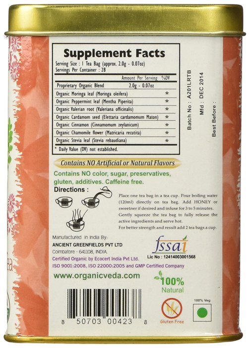Organic Moringa Weight Loss Tea (28 Potent Tea Bags). Herbal Tea with Weight Loss properties. USDA Certified Organic... N24