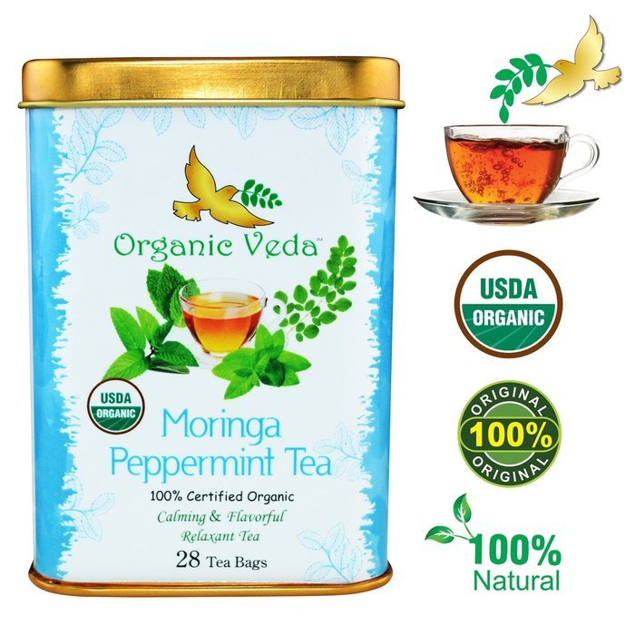 Organic Moringa Weight Loss Tea (28 Potent Tea Bags). Herbal Tea with Weight Loss properties. USDA Certified Organic... N30