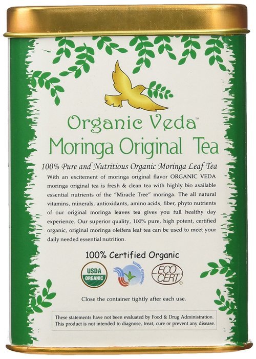 Organic Moringa Weight Loss Tea (28 Potent Tea Bags). Herbal Tea with Weight Loss properties. USDA Certified Organic... N38