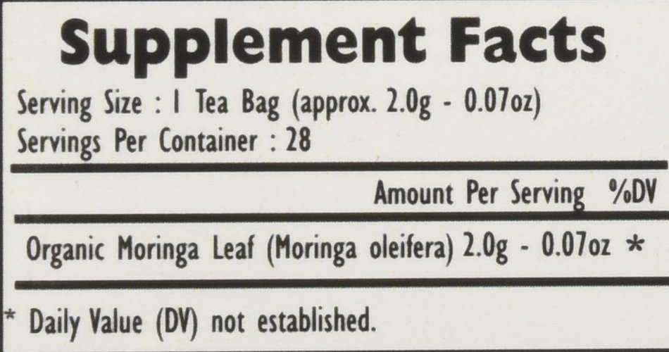 Organic Moringa Weight Loss Tea (28 Potent Tea Bags). Herbal Tea with Weight Loss properties. USDA Certified Organic... N39