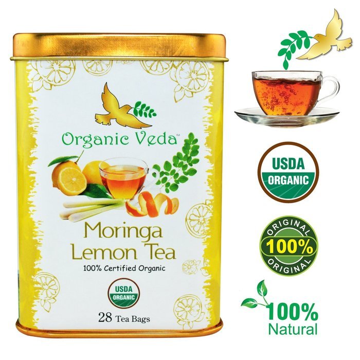 Organic Moringa Weight Loss Tea (28 Potent Tea Bags). Herbal Tea with Weight Loss properties. USDA Certified Organic... N43