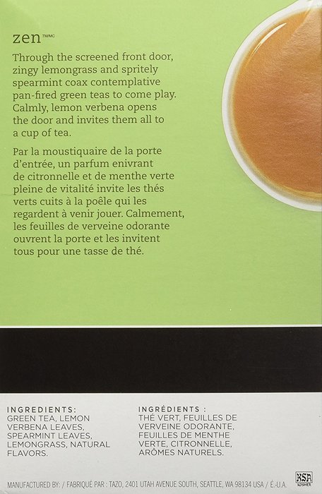 Keurig Tazo Zen Tea 32-Count K-Cups for Keurig Brewers N2
