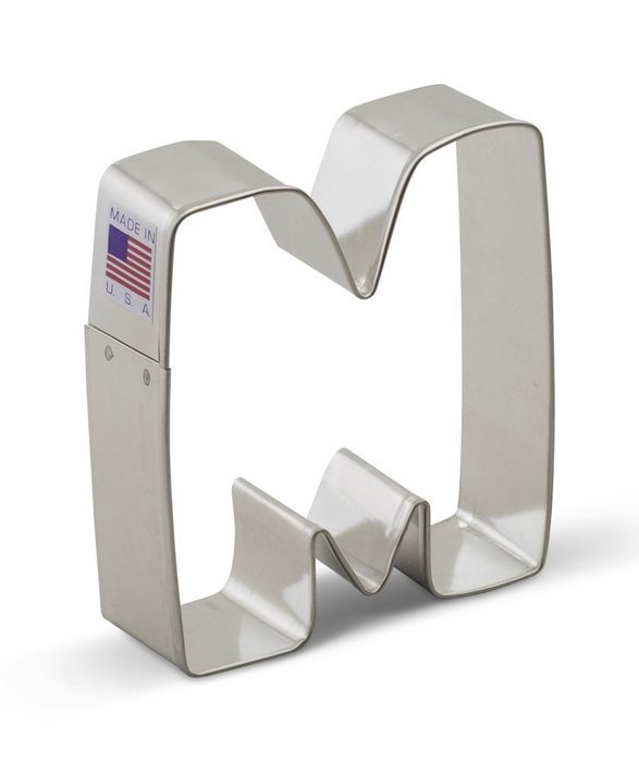 Ann Clark Letter M Cookie Cutter - 3 Inches - Tin Plated Steel