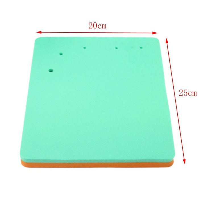 DUFUSTORE 1pc Double-sided five-hole fondant cake mat square sponge foam pad tool mold Green N3